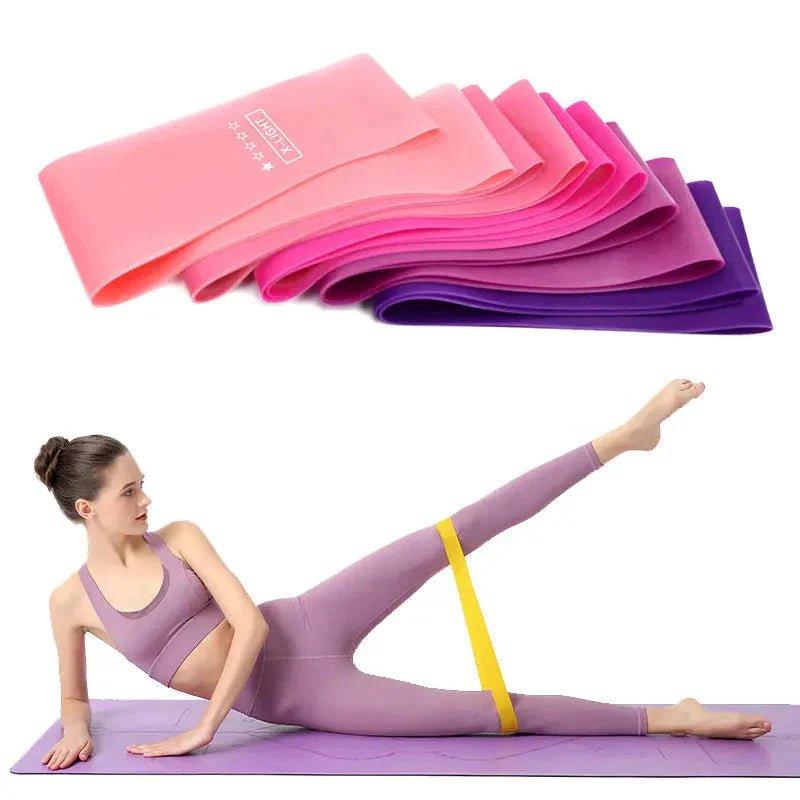 Elastic Resistance Bands Set for Yoga, Pilates, and Strength Training - 5 - Pack - PakVero