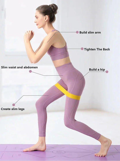 Elastic Resistance Bands Set for Yoga, Pilates, and Strength Training - 5 - Pack - PakVero