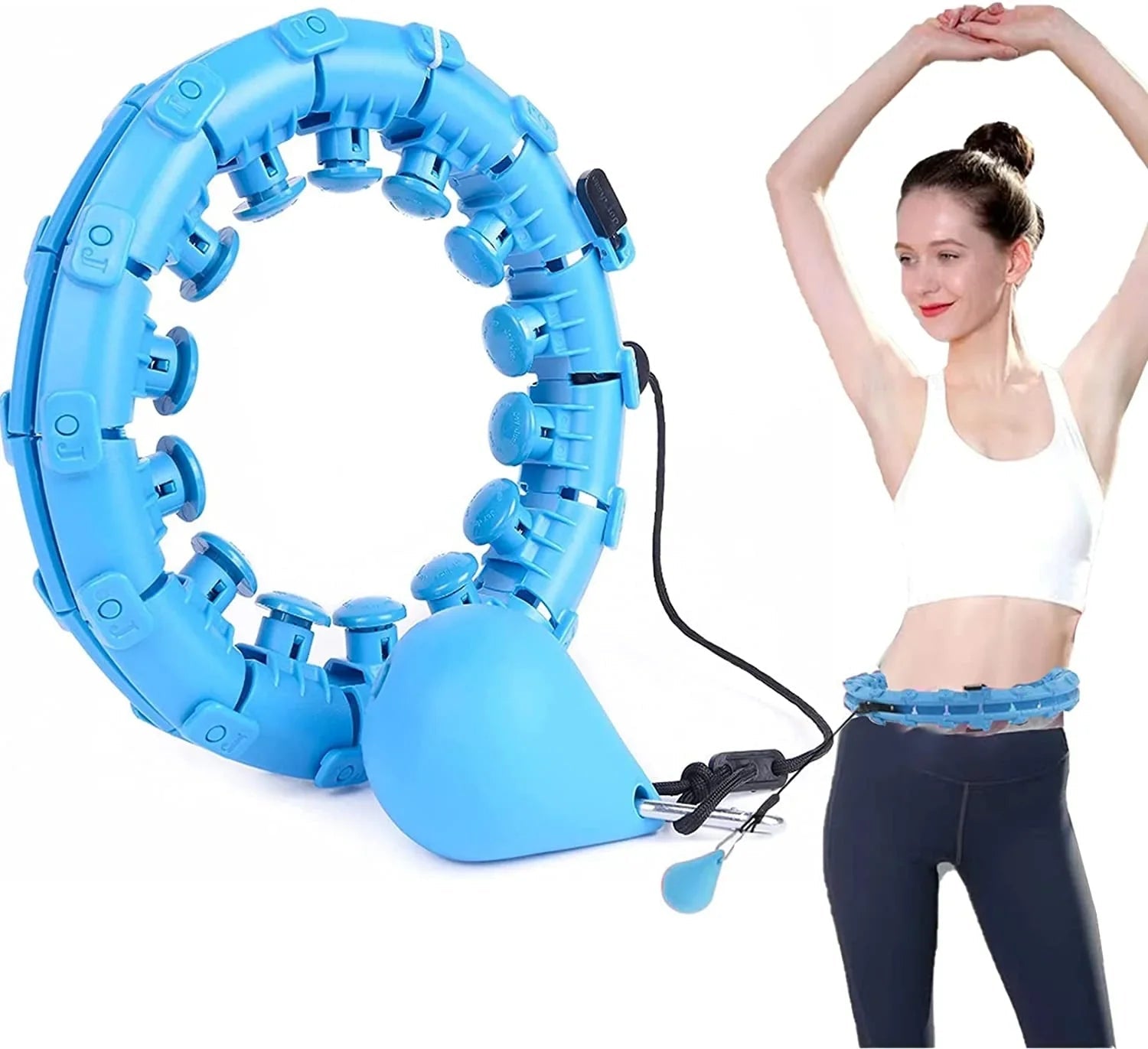 Weighted Hula Hoop – Adjustable Fit Hoop for Weight Loss - PakVero